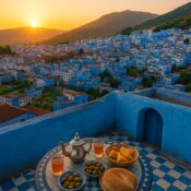 Chefchaouen Rooftop Sunrise: Morning Above the Blue City