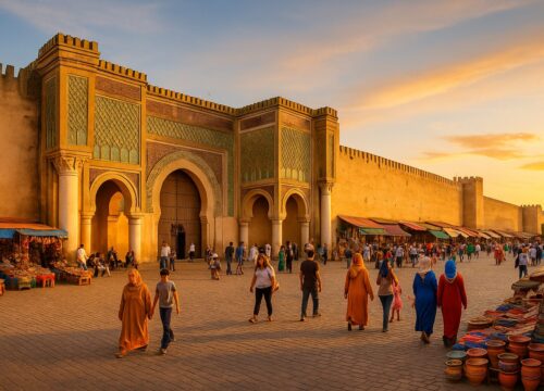 Meknes – Bab Mansour at Sunset